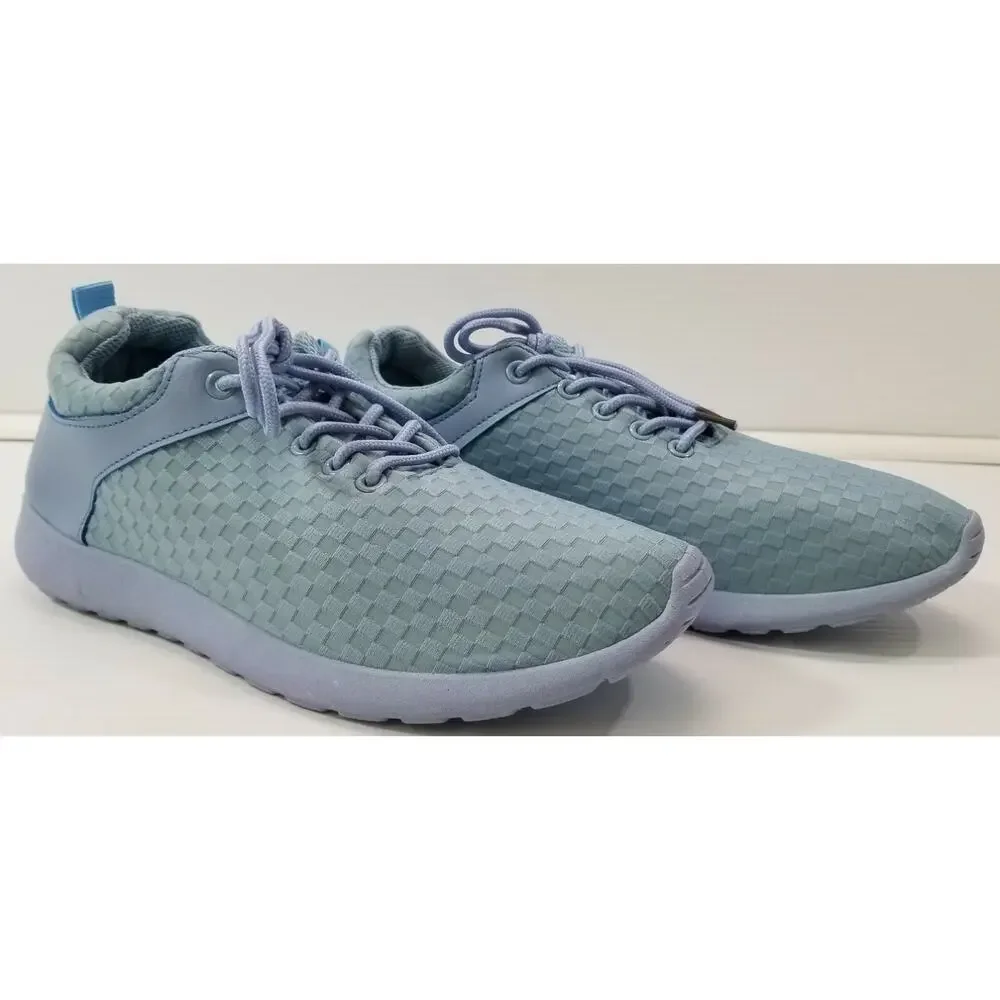 BG) Take A Walk Women's Light Baby Blue Lace Up Sneakers Size 9